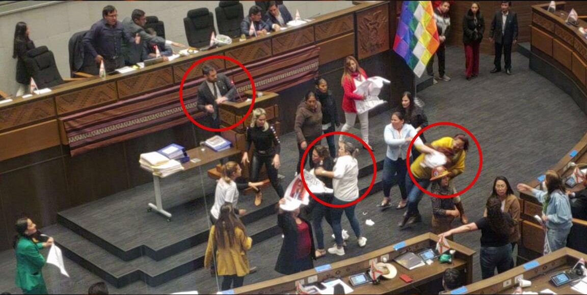 Scandal de zile mari în Parlamentul Boliviei! Mai multe deputate s-au tras de păr și s-au bătut cu pumnii și picioarele. De la ce a pornit totul