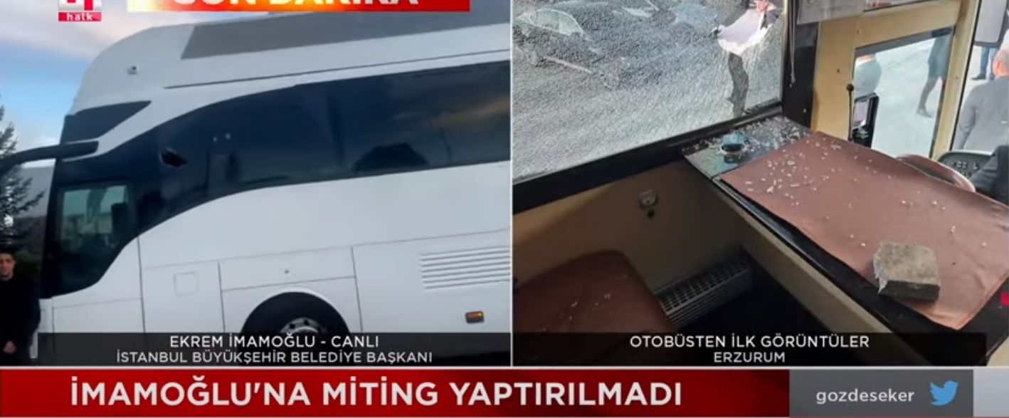Primarul Istanbulului, luat cu pietre la un miting electoral