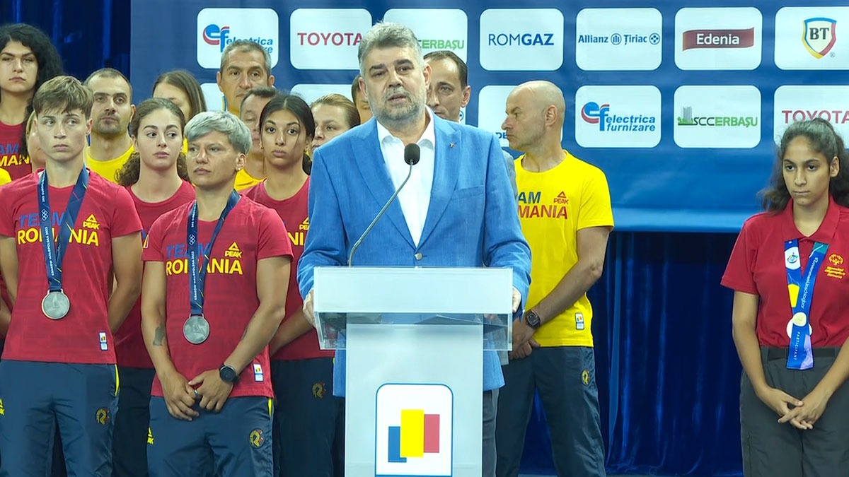 Premierul Marcel Ciolacu a participat la ceremonia dedicată sportivilor români medaliați la competițiile sportive internaționale