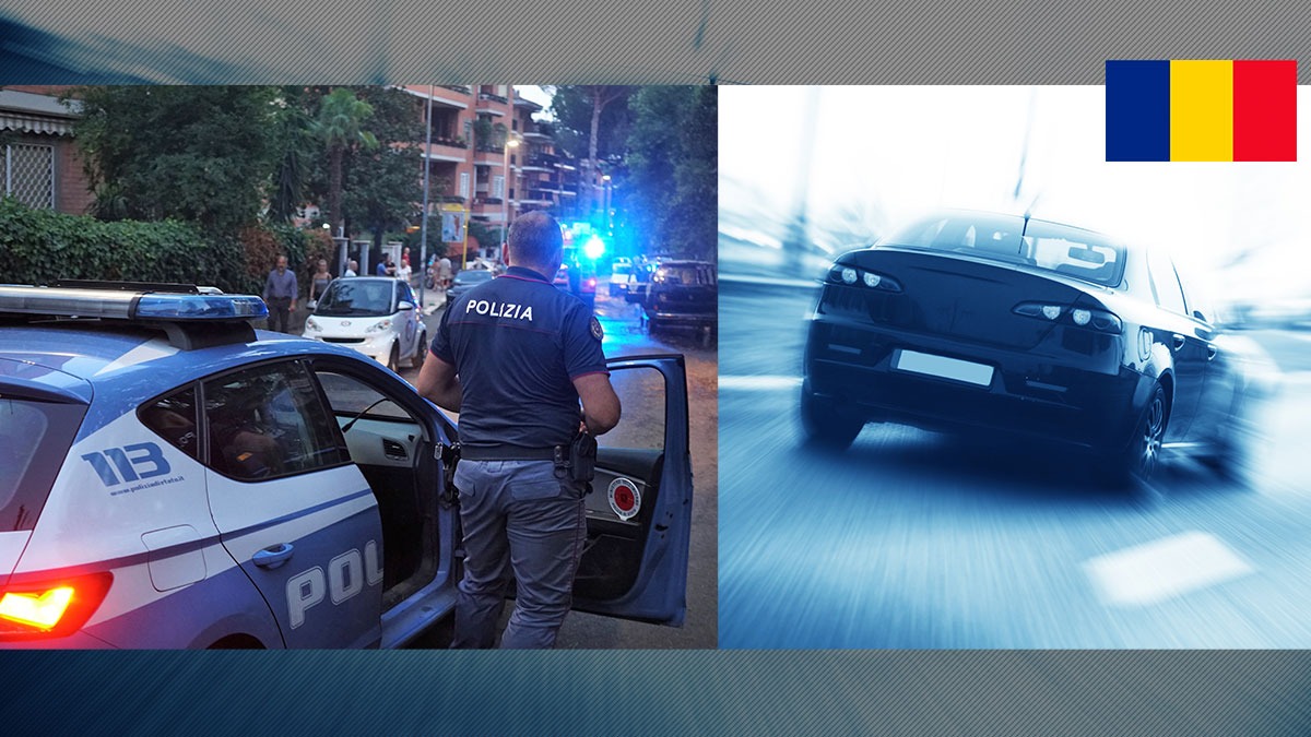 Doi polițiști din Italia s-au răsturnat cu mașina
