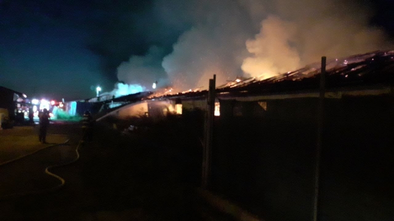 Incendiu puternic în județul Dâmbovița: A fost transmis mesaj RO-ALERT din cauza degajărilor mari de fum