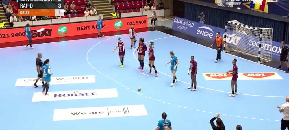 CSM București – Rapid  | A început repriza a doua! LIVE pe Pro Arena și VOYO
