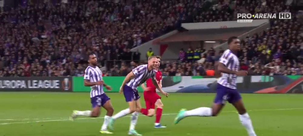 Toulouse – Liverpool a fost pe Pro Arena și VOYO în grupele Europa League! Spectacol cu cinci goluri în meciul serii
