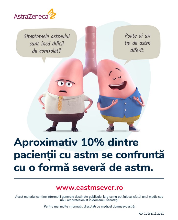 Pacienții cu astm pot avea o viață plăcută și productivă, dacă respectă tratamentul și recomandările medicului