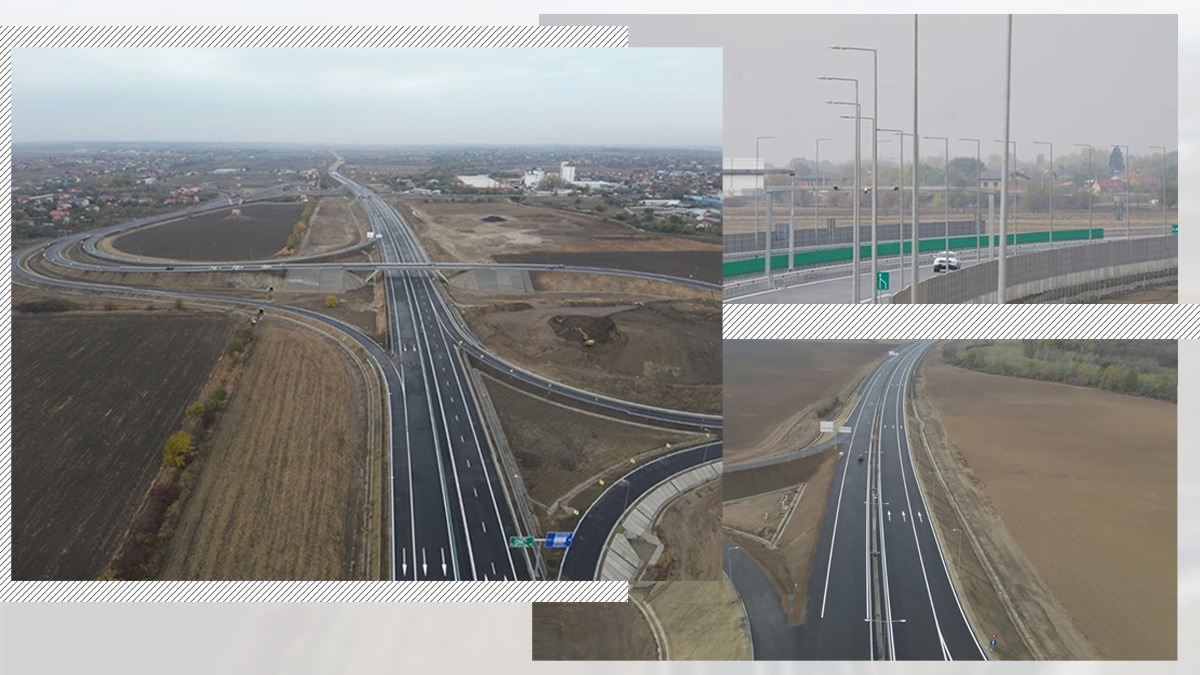 Mâine la ora 12.00 se deschid circulației aproximativ 9 km din A0 Sud, între DN5 și DN6