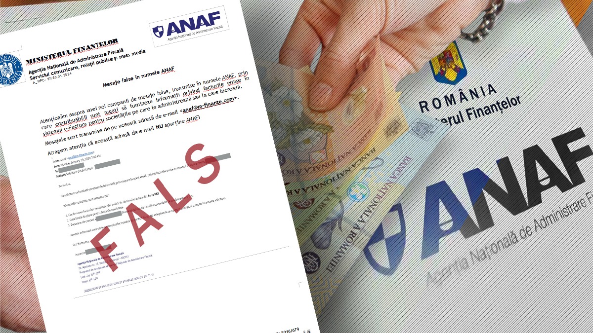 Un nou val de MESAJE FAKE în numele instituției. Adresa este falsă!