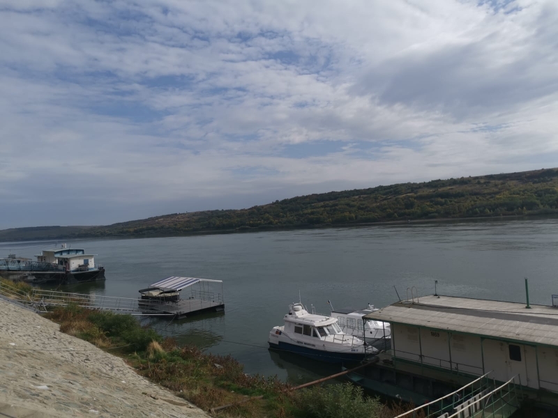 Danube River flows at the entrance to Romania, well above January average