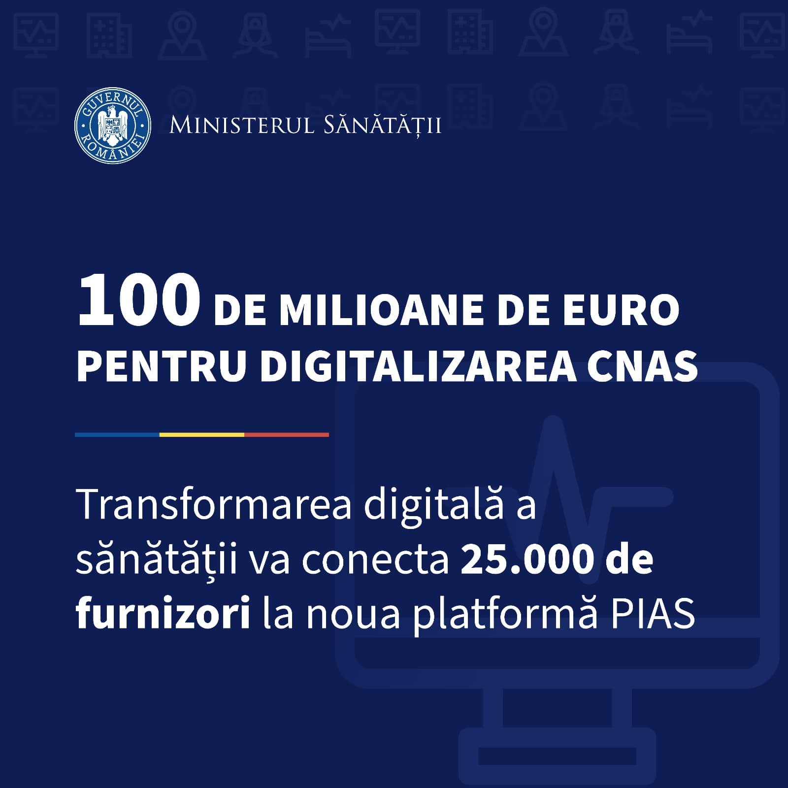 CNAS primește 100 de milioane de euro pentru digitalizarea sistemului