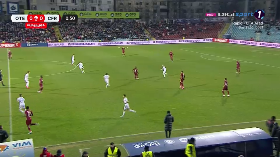 Oțelul Galați – CFR Cluj 0-0 | Ardelenii continuă cursa de urmărire a liderului