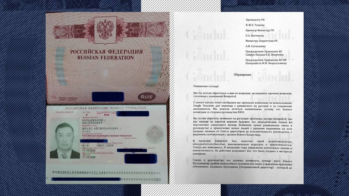 Bomba de la Rompetrol. Nepotul președintelui kazah, reclamat de angajați chiar unchiului său/Ce comision ar primi Ilias Kuldzhanov pe tona de petrol