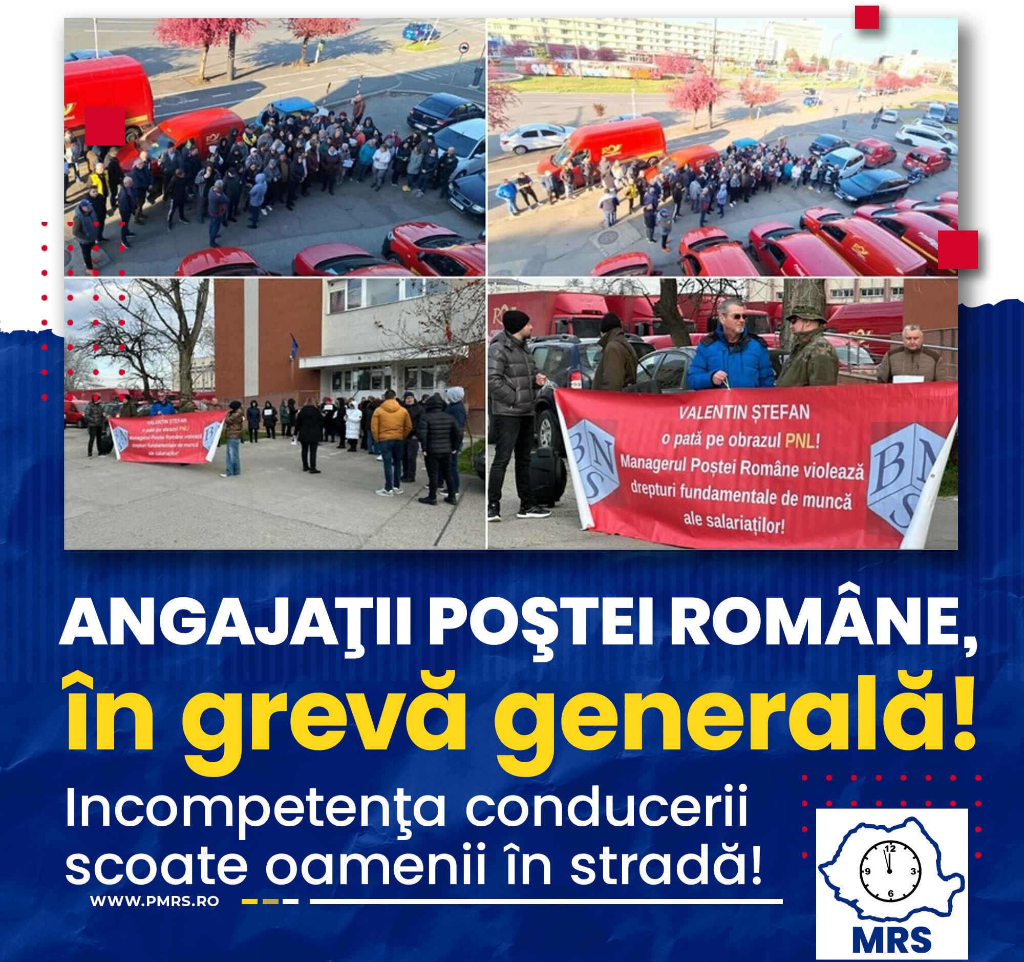 Mişcarea România Suverană, alături de greviştii din Poşta Română