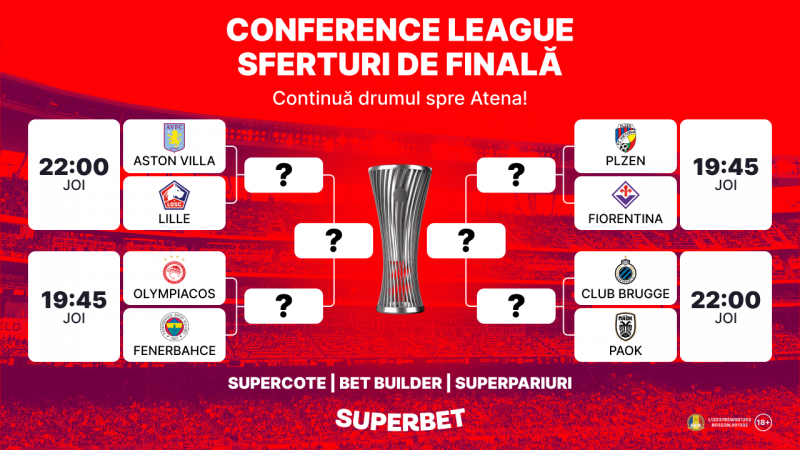 Prognoză de spectacol în `sferturile` Conference League!