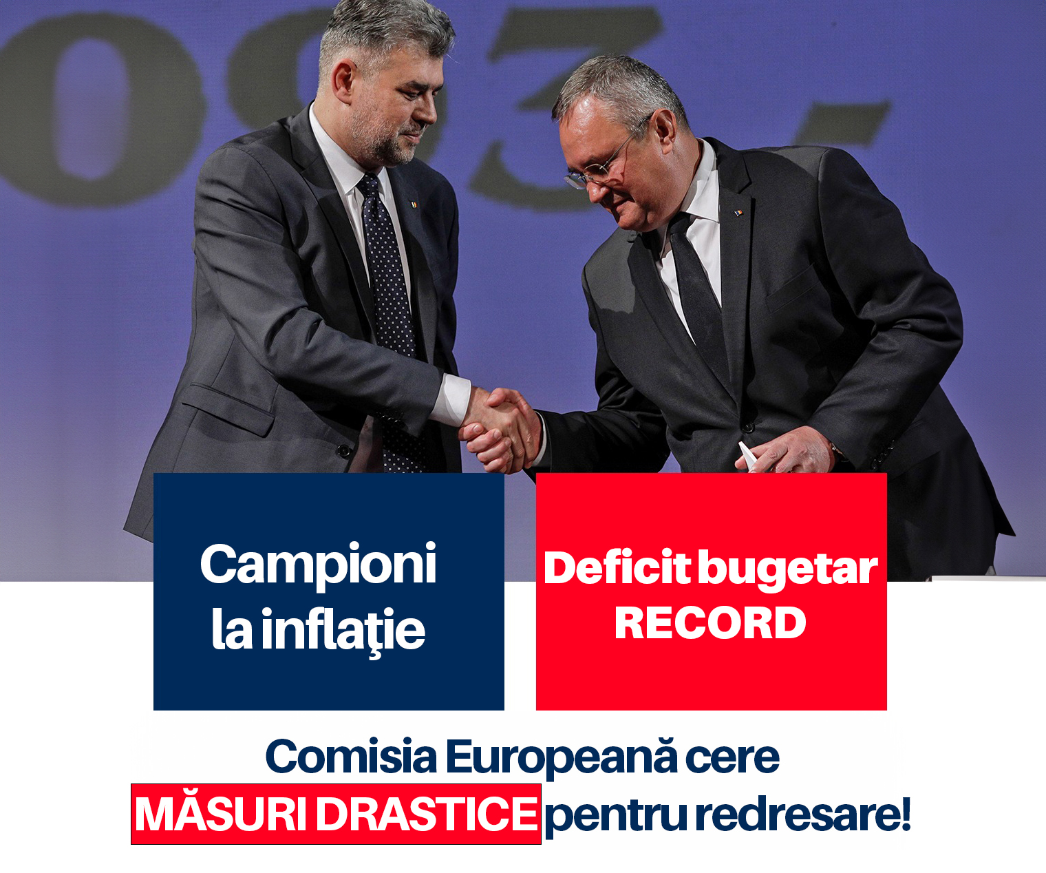 Incompetenţa guvernului ne duce spre un deficit bugetar estimat de 6.9%, mult peste deficitul asumat