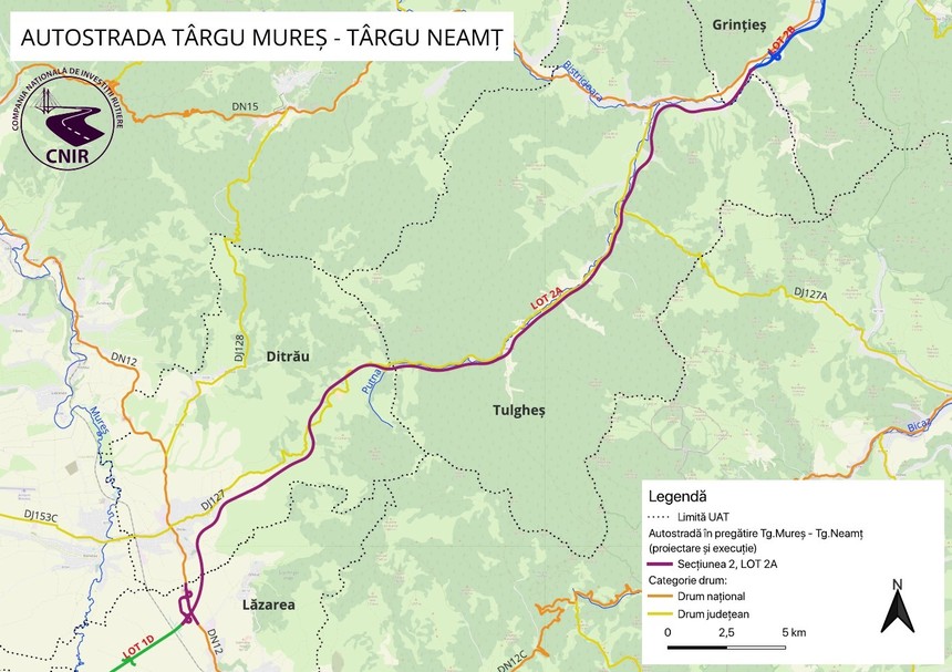 CNIR a trimis la ANAP documentația de atribuire a unui nou lot al AUTOSTRĂZII UNIRII-A8, Ditrău-Grinţieş