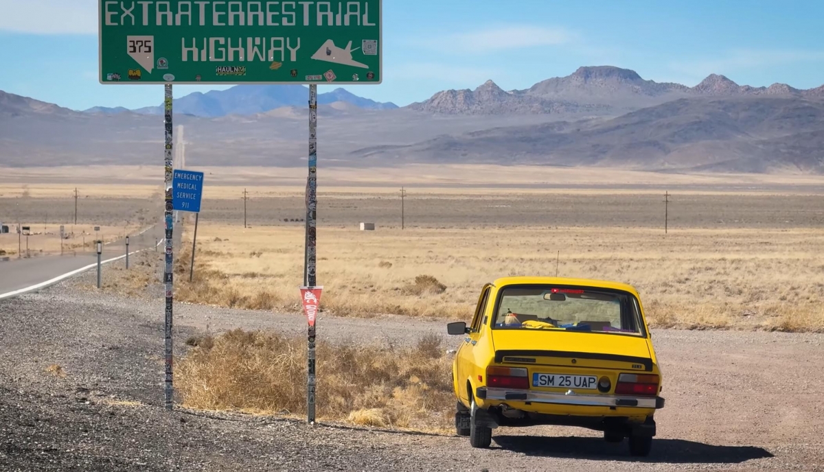 VIDEO Aventura vieții în SUA! Românul care a ajuns până lângă Area 51 cu o Dacia 1310 și ce i s-a întâmplat acolo