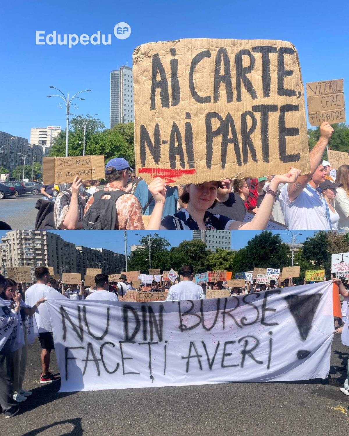 Studenţii vor continua protestele privind bursele