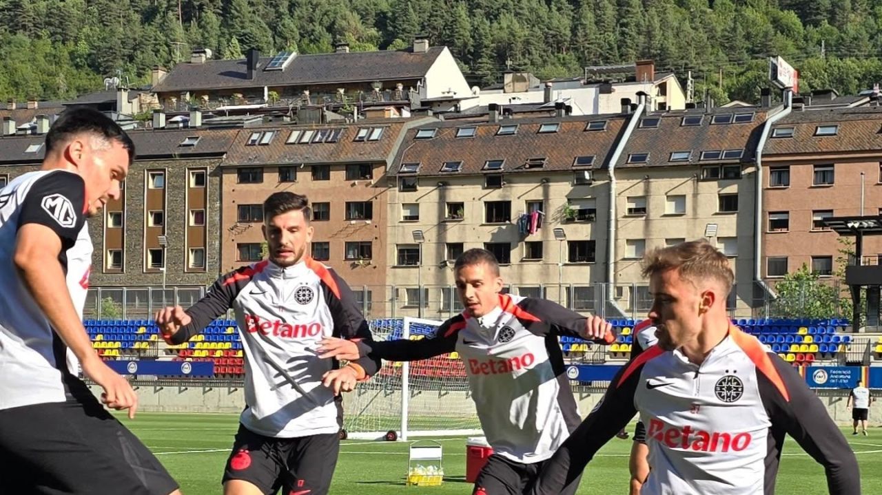 FCSB, antrenament în umbra munților înainte de meciul cu Inter Club d’Escaldes