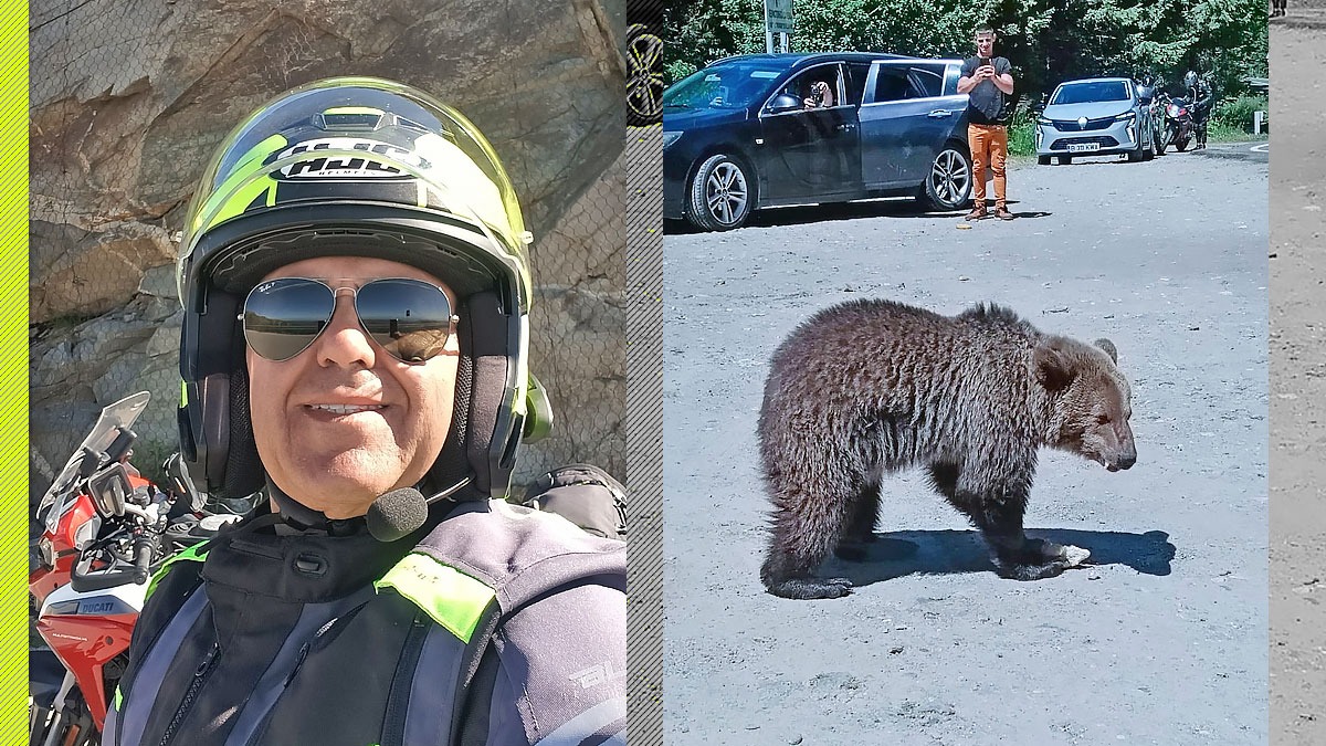 Ultimele imagini cu motociclistul omorât de urs, pe Transfăgărășan. În telefon, avea un film cu primele secunde ale atacului