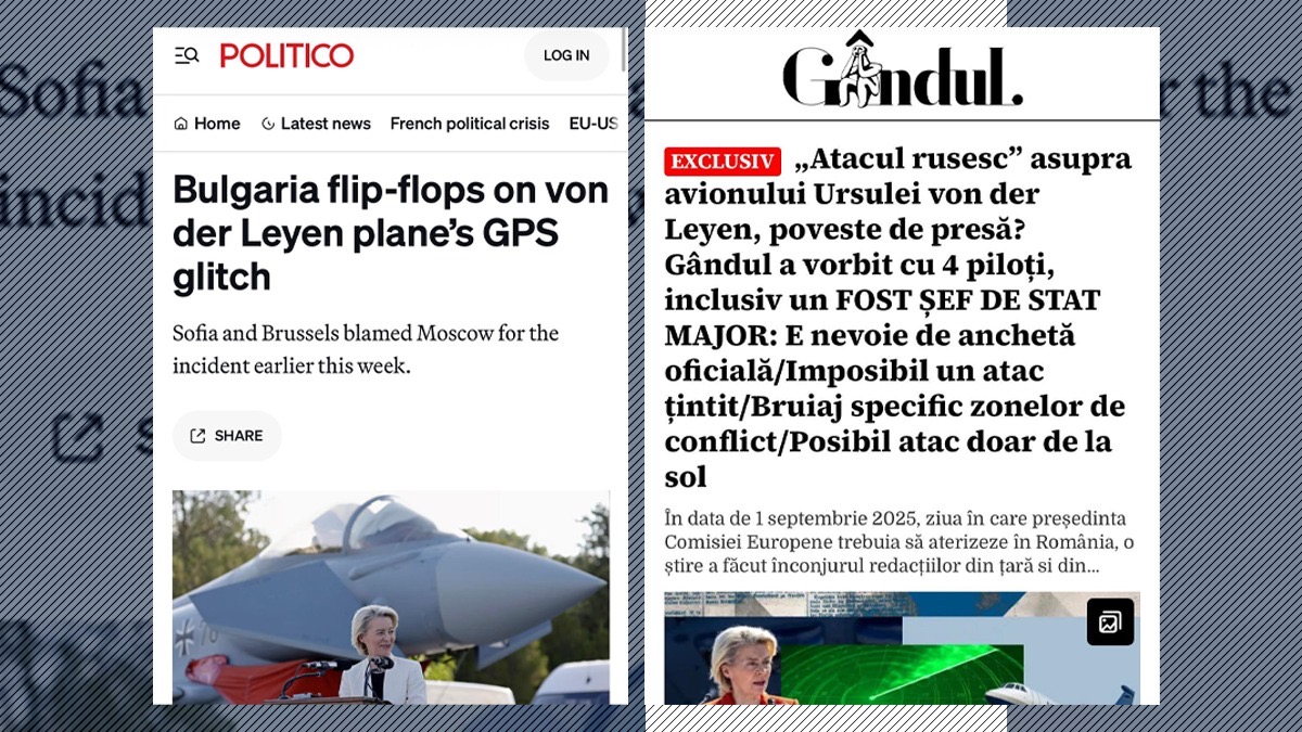 Răsturnare de situație în Bulgaria. Autoritățile spun acum că avionul Ursulei von der Leyen nu a fost bruiat de forțele ruse