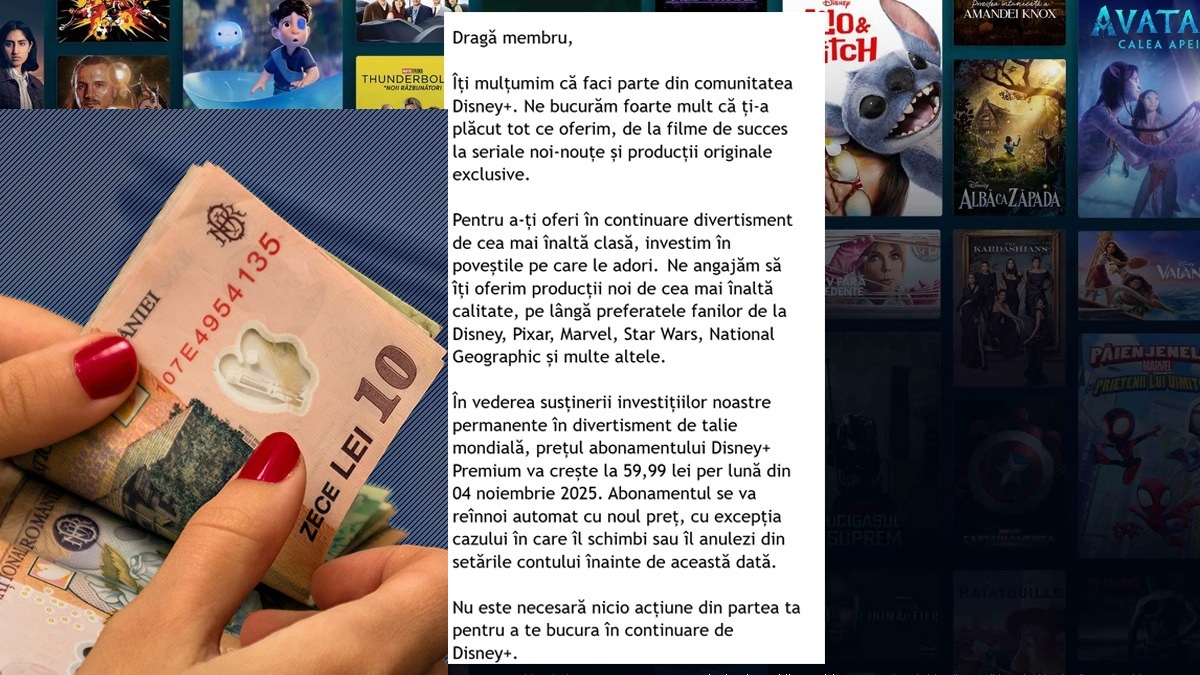 După HBO Max, o altă platformă de streaming anunță scumpiri semnificative pentru abonații din România. Tariful va crește din 4 noiembrie 2025