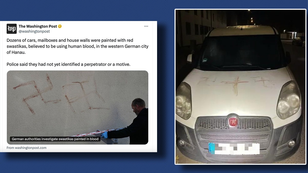 un român a fost arestat în Germania după ce a desenat cu sânge zeci de svastici pe mașini și case