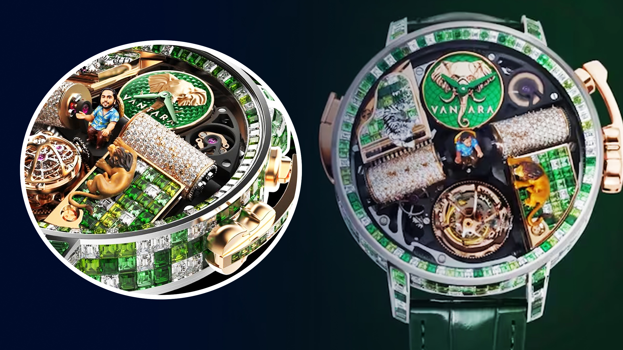 Imagini cu fabulosul ceas de 1,5 milioane de dolari. Are statuia unui miliardar indian