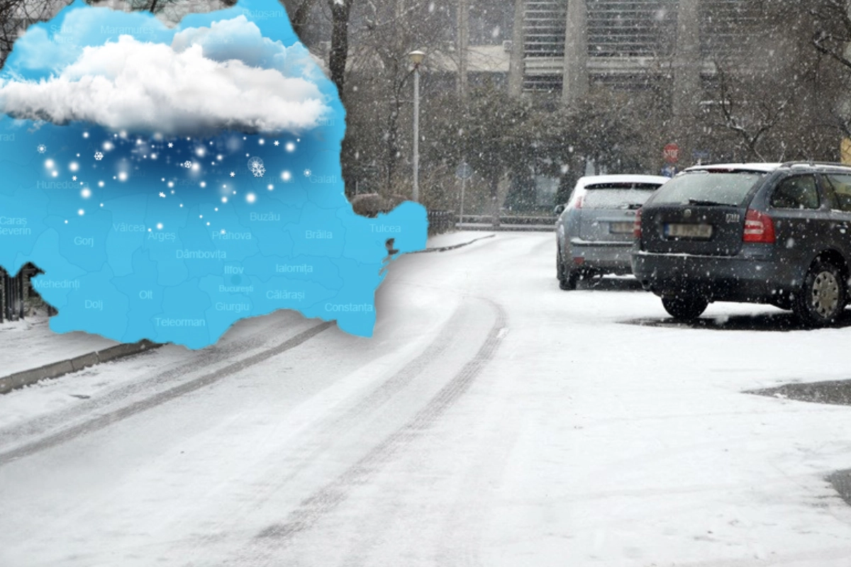 România intră într-un episod sever de iarnă autentică: ninsori abundente, viscol și polei în aproape toată țara – până când durează