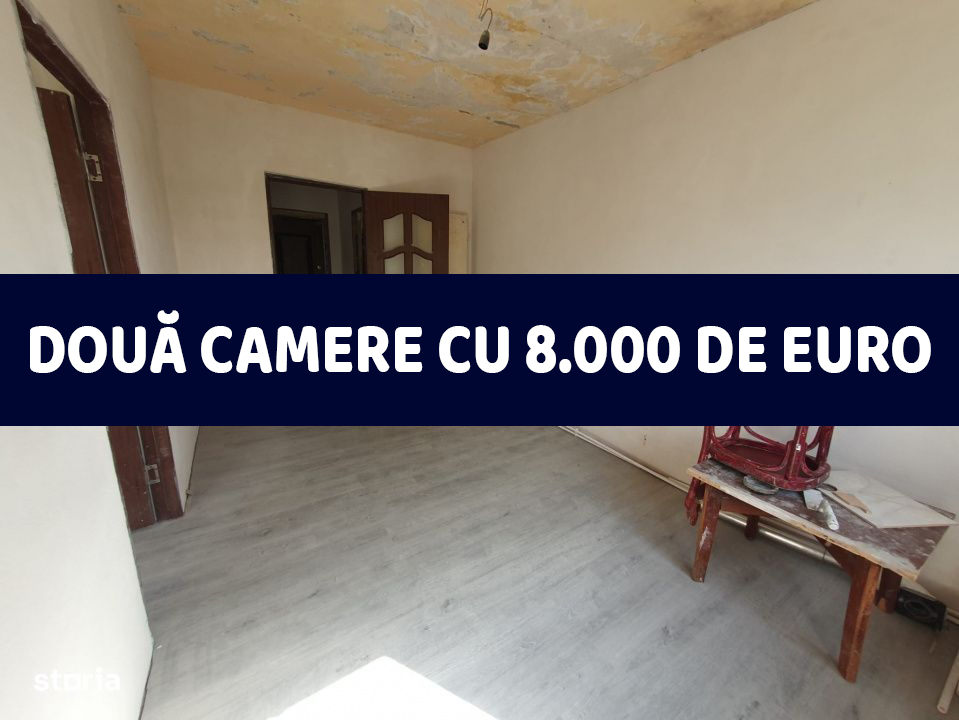 Orașul din România în care un apartament de două camere se vinde cu 8.000 de euro, acum, în februarie 2026. Are 44 metri utili și se află la etajul 4