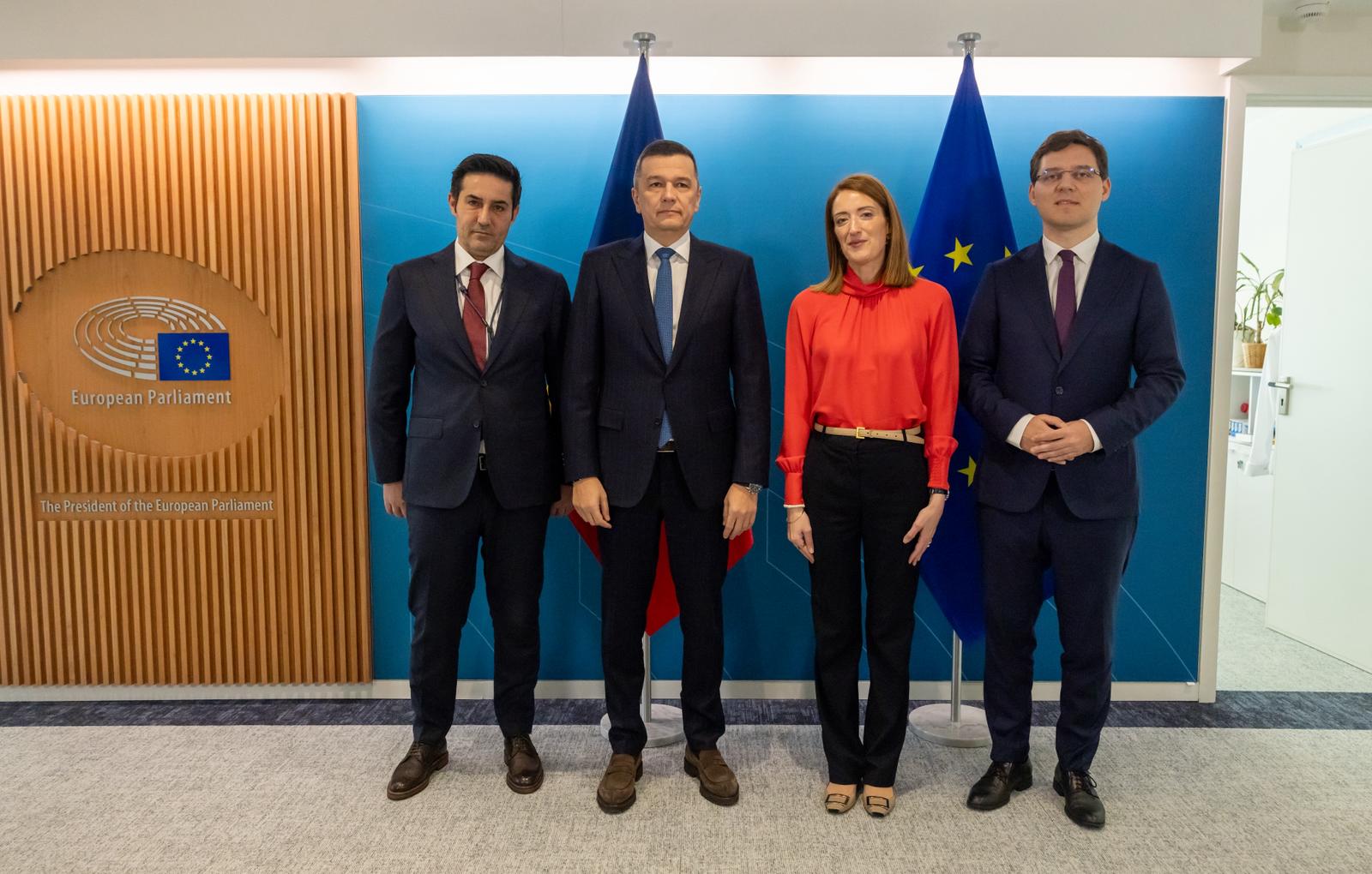Sorin Grindeanu s-a întâlnit cu președinta Parlamentului European. „Dorinţa noastră e de a continua o guvernare cu un premier care să livreze încredere, nu exclusiv austeritate”