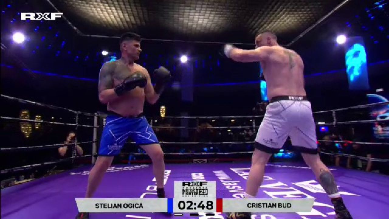 RXF Next Fighter 29 e LIVE pe VOYO! Bătaie ADEVĂRATĂ. Stelian Ogică și Cristian Bud luptă acum