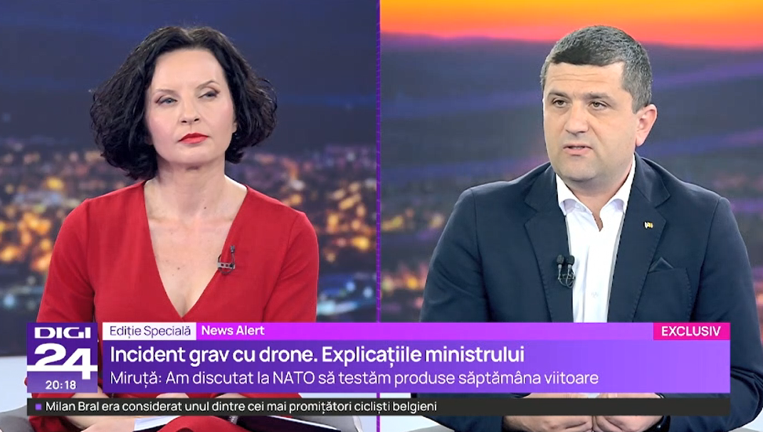 Radu Miruță dă vina pe ucraineni pentru că ajung drone rusești în România