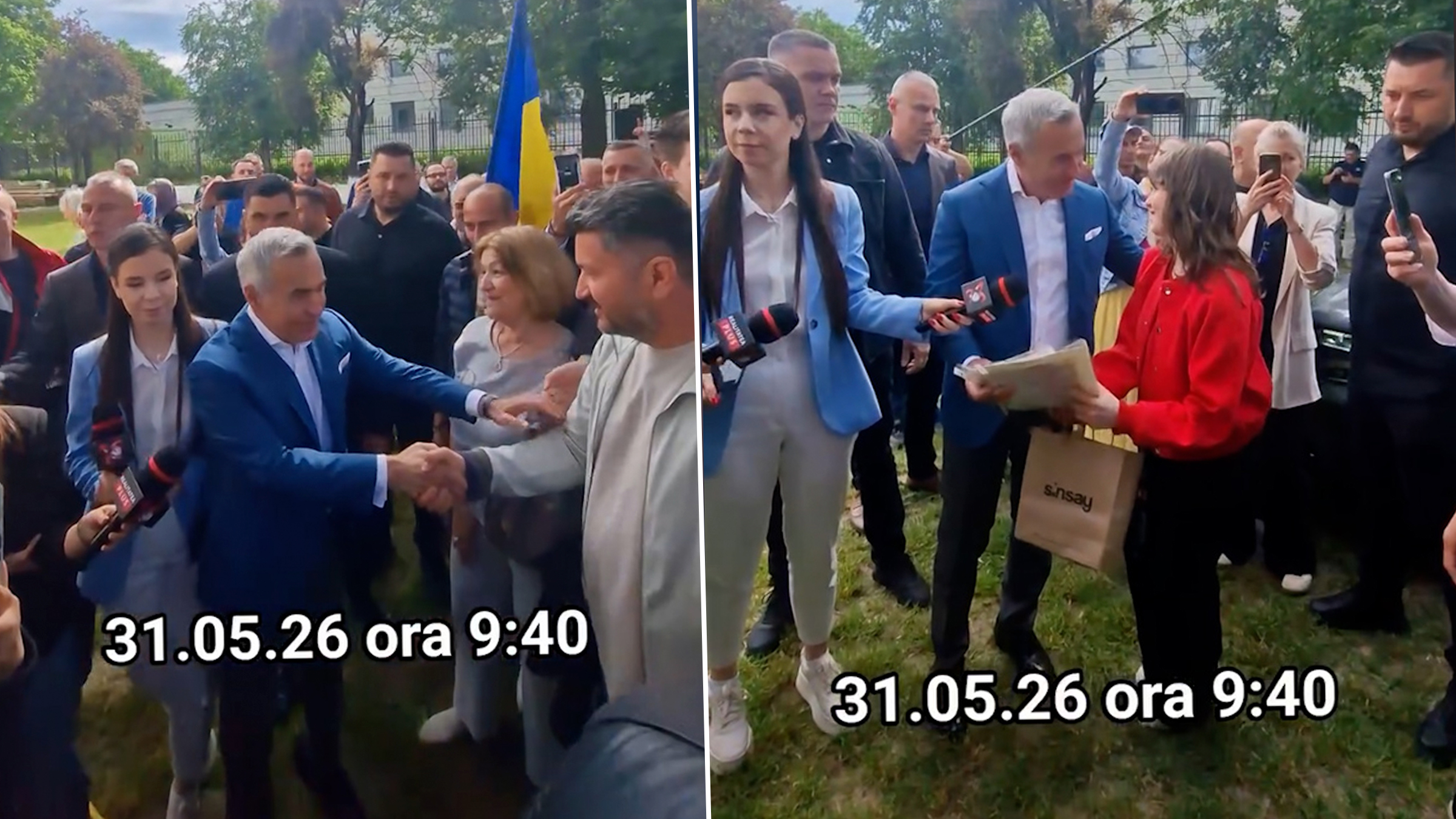 Călin Georgescu a fost aşteptat să iasă din Biserica Sf. Varvara