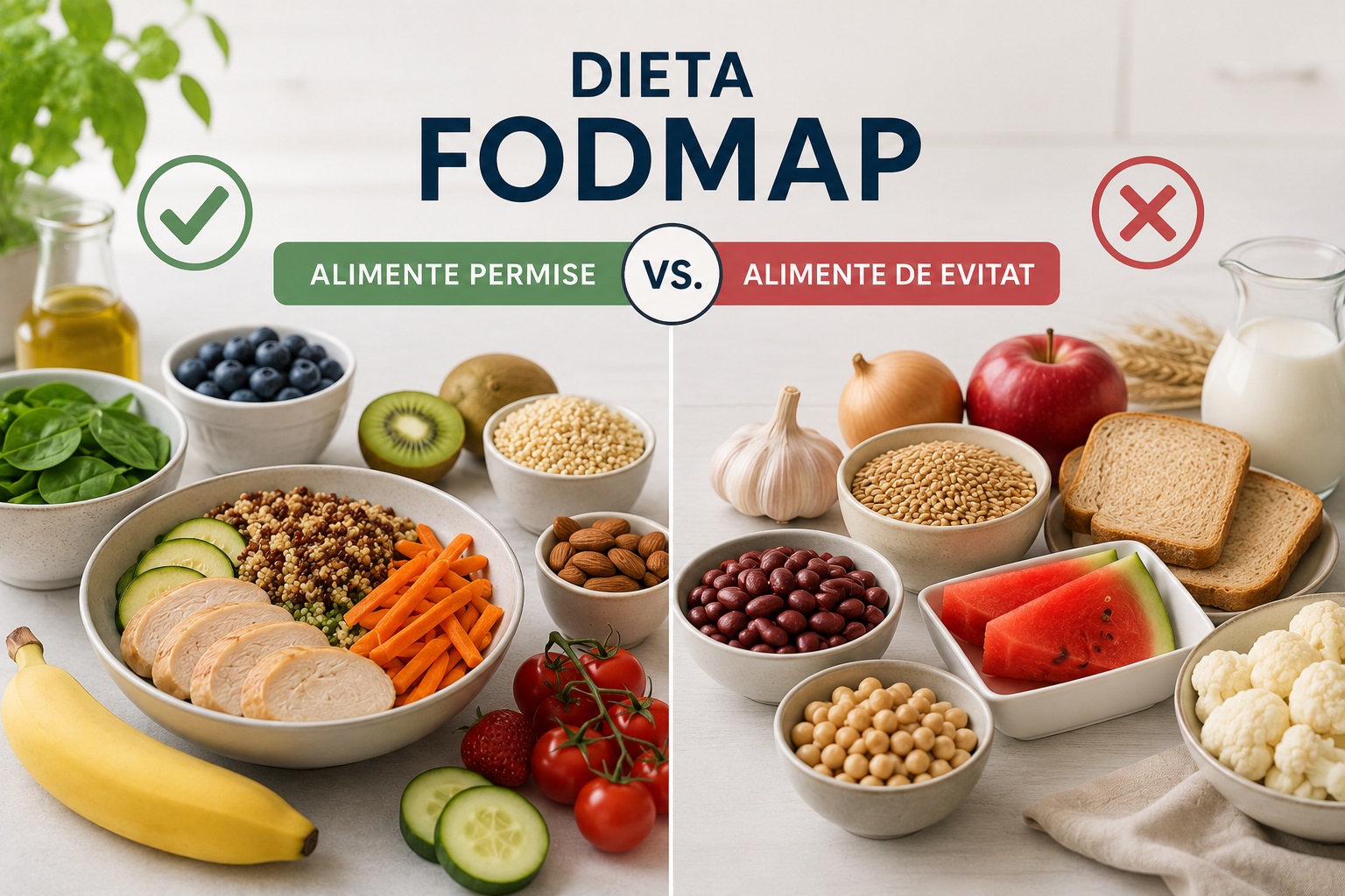 Dieta FODMAP: Alimente permise vs. alimente de evitat