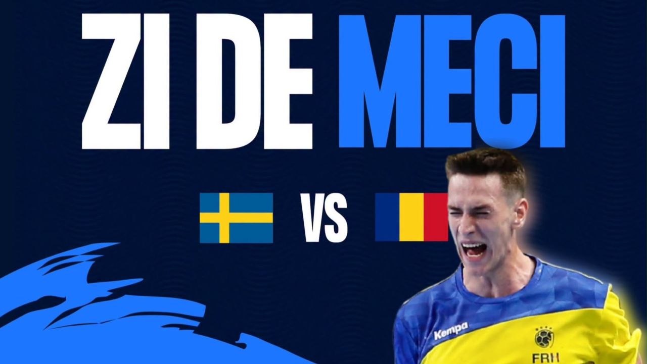 România – Suedia, al doilea meci al tricolorilor la Men’s 20 EHF EURO 2026, ACUM