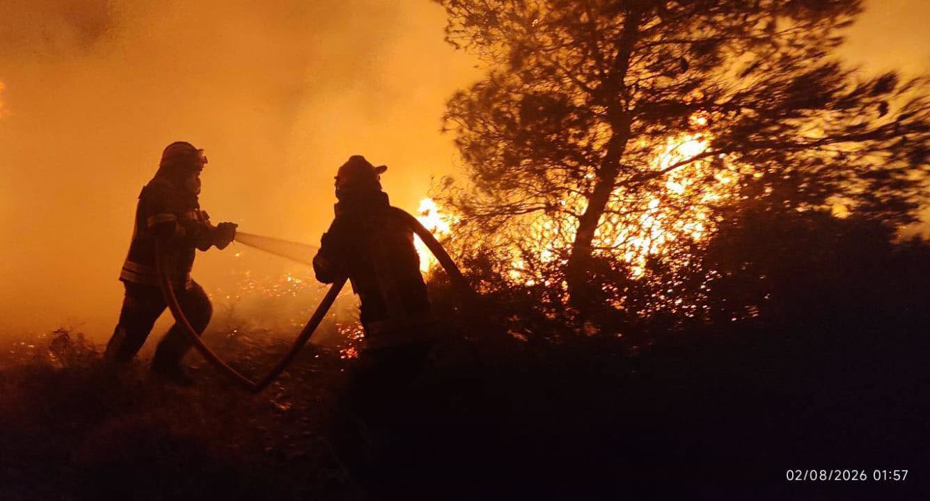 Misiune dificilă pentru pompierii români în Grecia. Au luptat toată noaptea cu incendiile de vegetație care amenințau localități din Attica