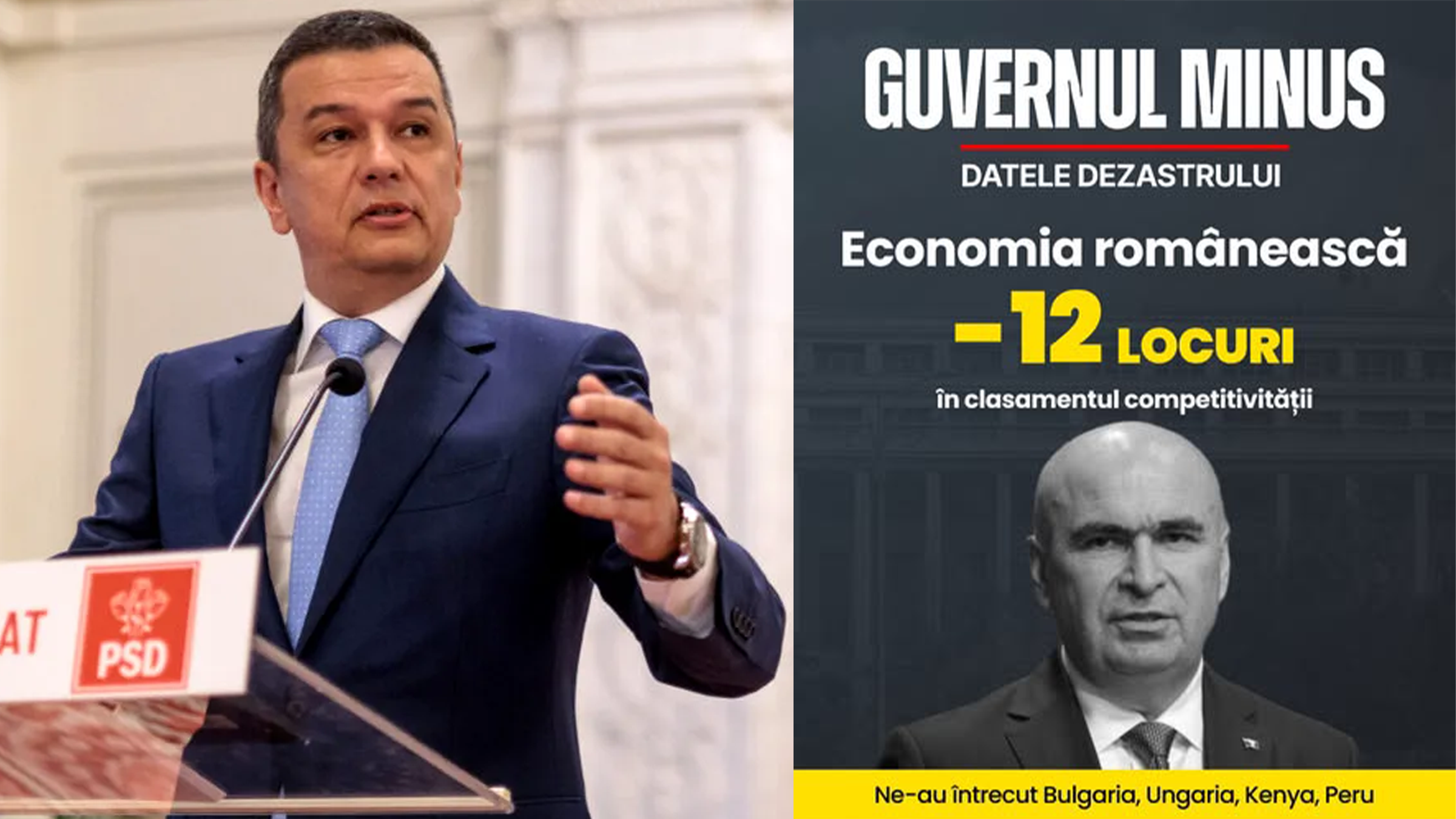 Grindeanu acuză că politicile lui Bolojan au dus România în spatele Kenyei în clasamentul mondial al competitivității
