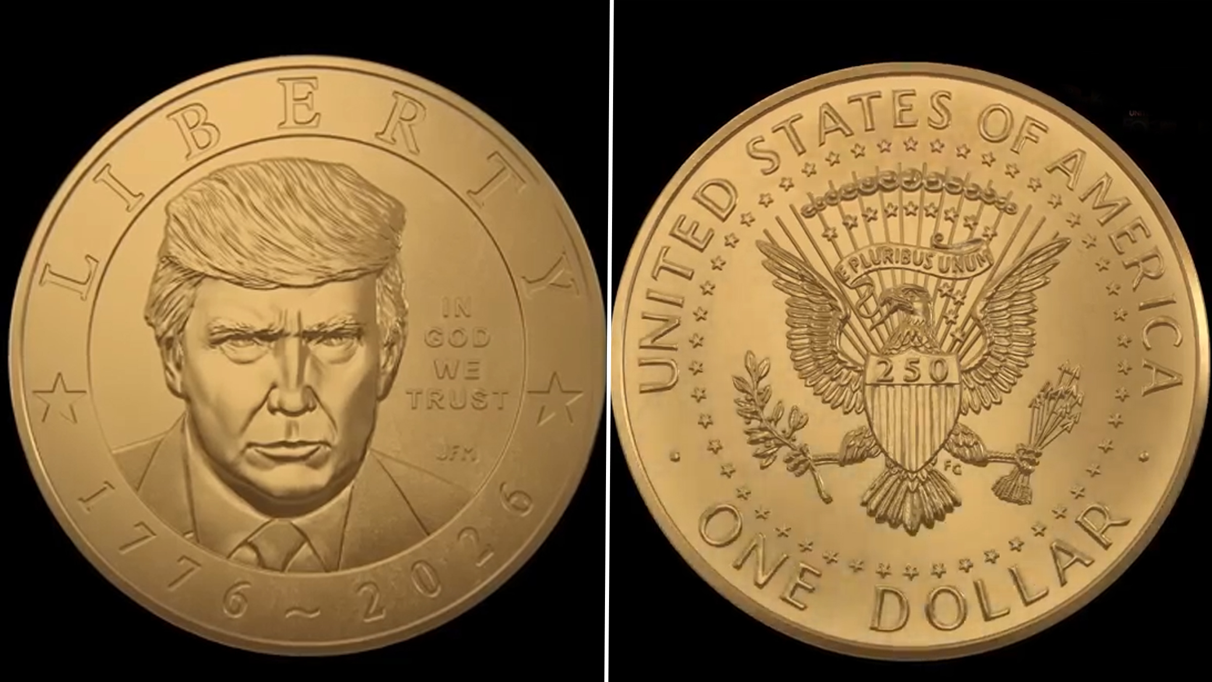 Portretul lui Donald Trump a ajuns pe noua monedă de 1 dolar