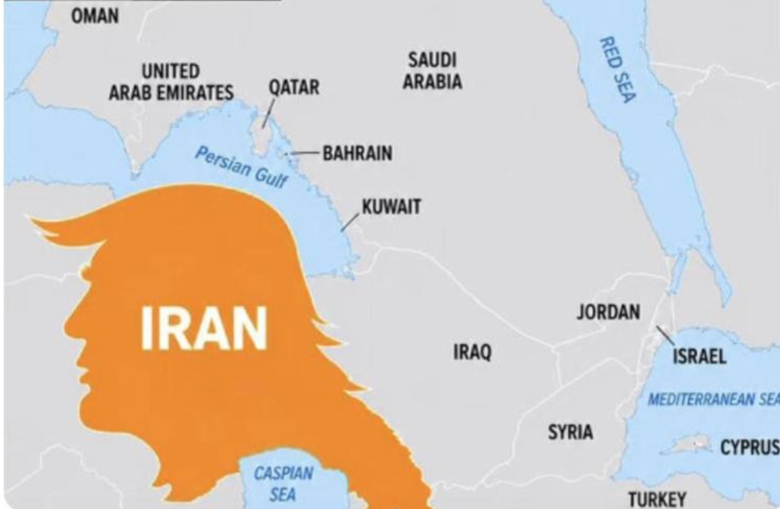 Donald Trump a publicat o hartă satirică cu Iran