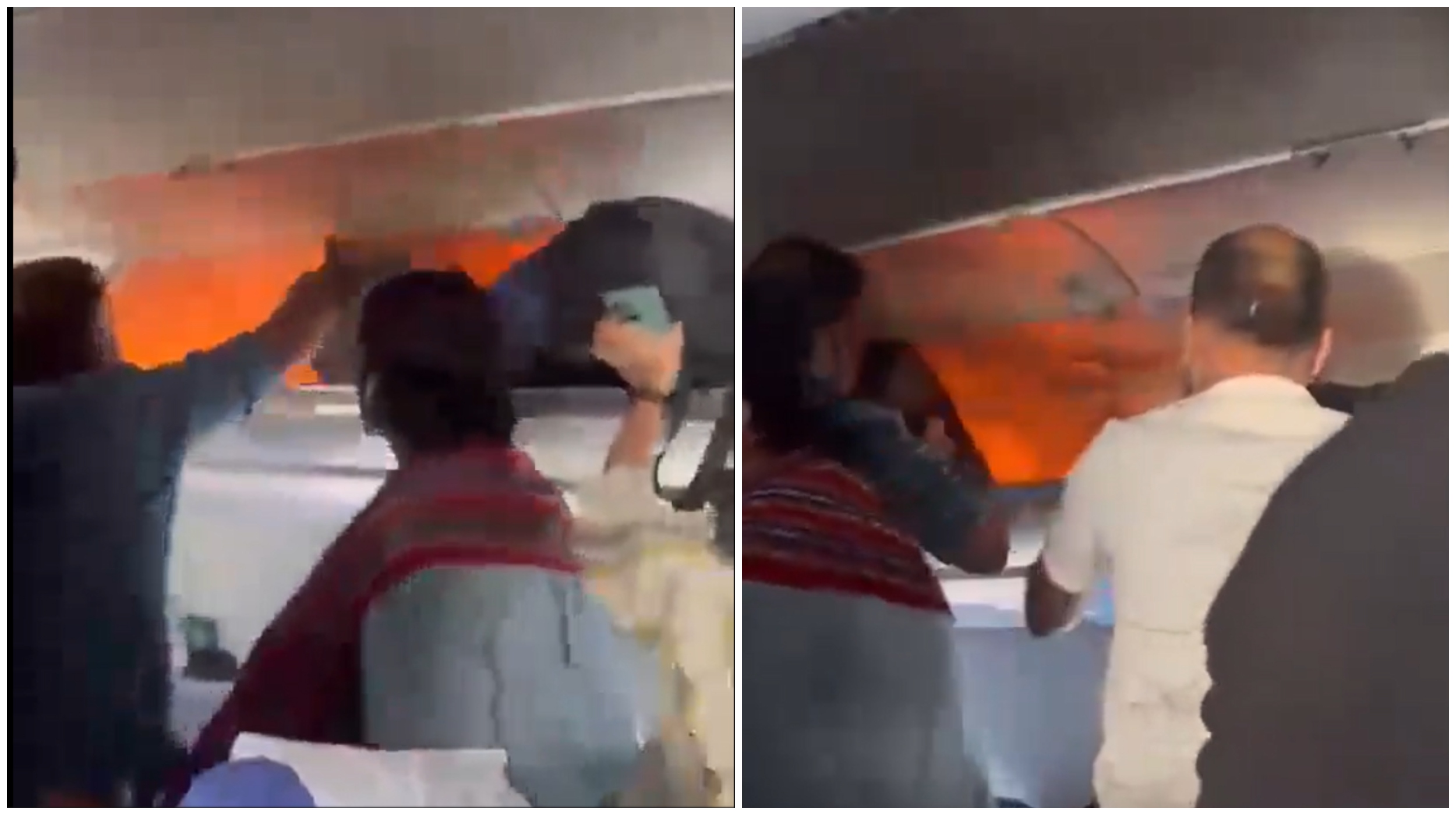 Momente de coșmar la bordul unui avion. Un incendiu a izbucnit în cabină. Aeronava a aterizat forțat în India