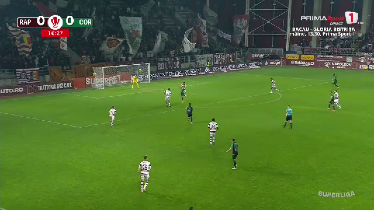 ACUM: Rapid București – Corvinul Hunedoara 0-0, pe Sport.ro. Start în partea secundă!